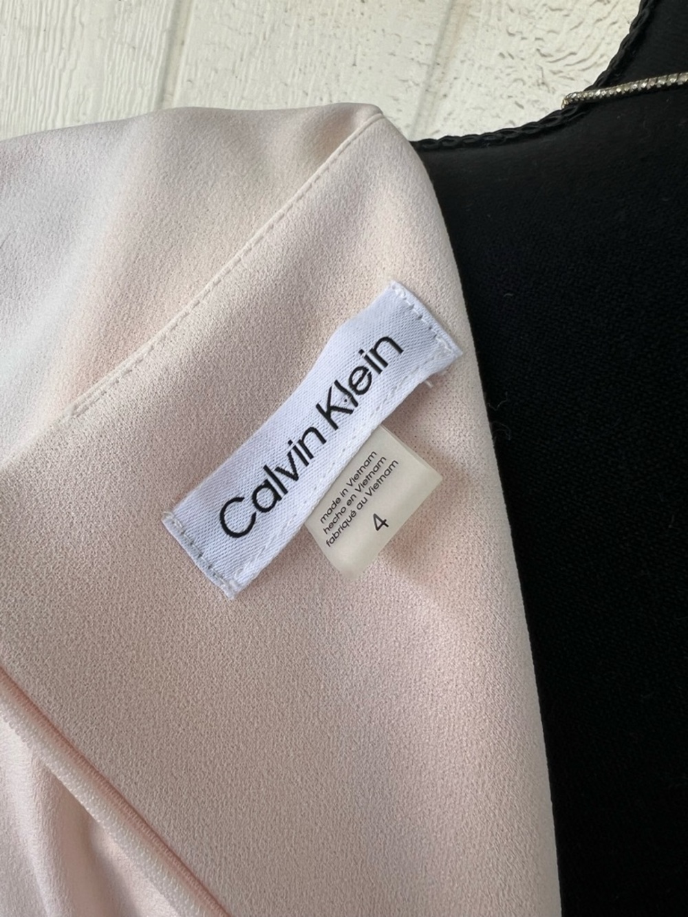 Calvin Klein NWT Soft Blush Midi Dress Size 4 Pleated Waist Elegant Work Wedding - Picture 7 of 9